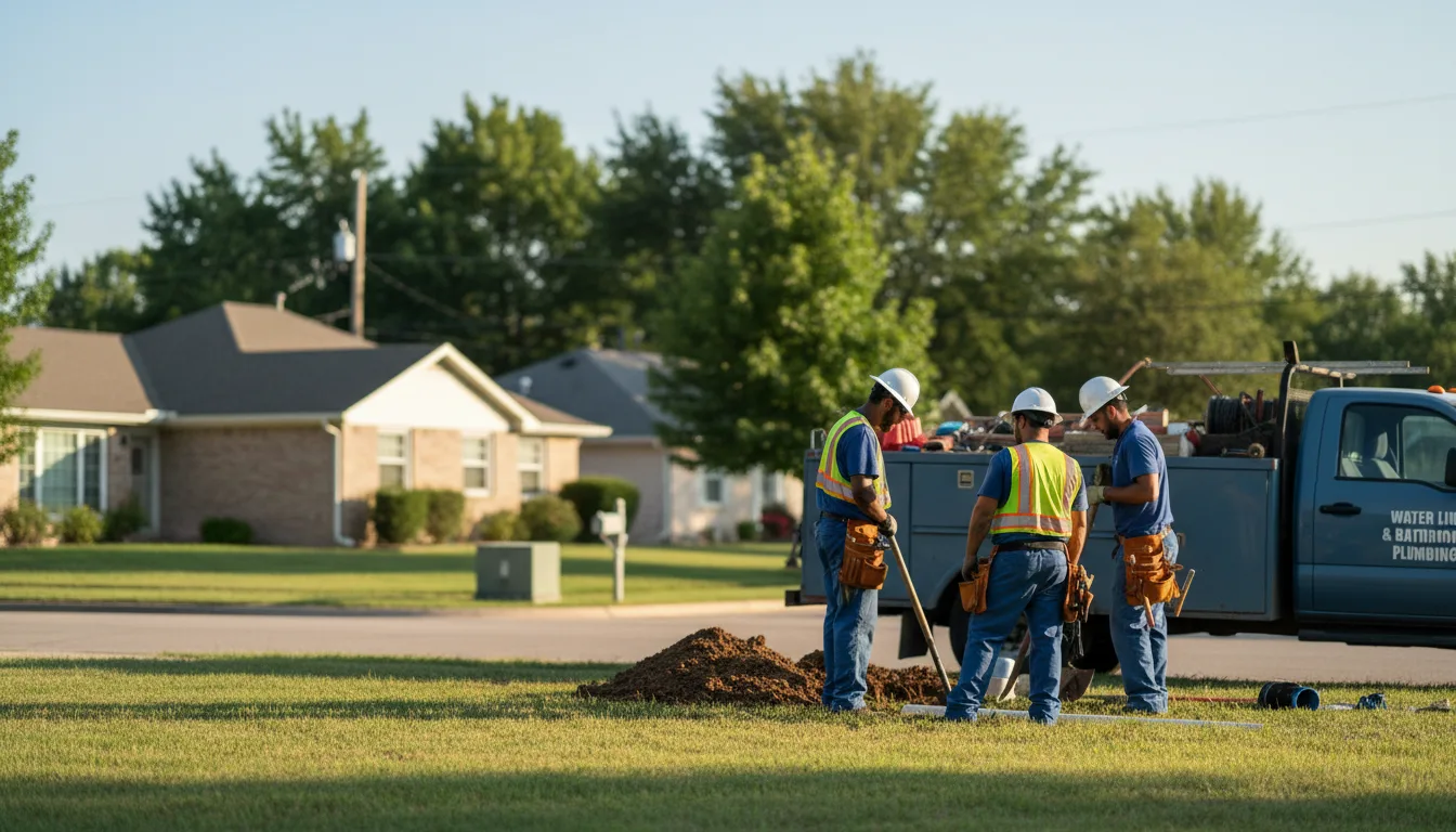 Residential water line and bathroom plumbing service in Royal, AR